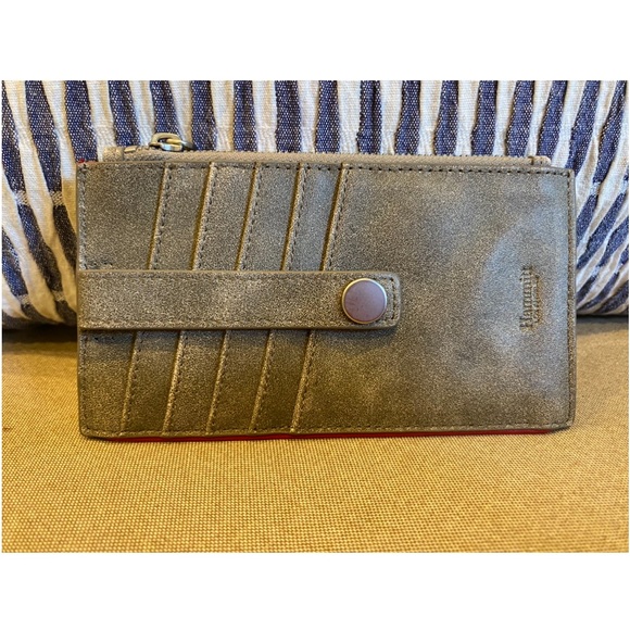 Hammitt 210 West wallet clutch nubuck snap new without tags pewter - Picture 2 of 4
